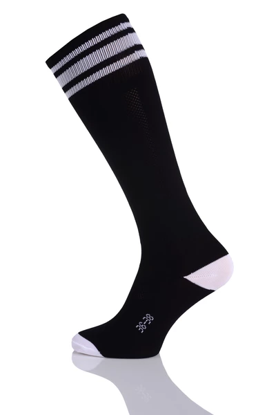 Running knee-high socks Road H Black-White