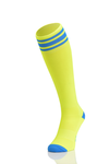 Running knee-high socks Road H Yellow-Blue