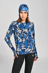 Blouse Basic Mosaic Fern Blue