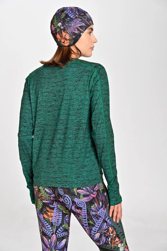 Bluza Basic Melange Fern Green - packshot