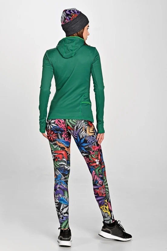 Insulated running leggings Dynamic  Mosaic Fern - packshot