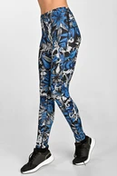 Insulated running leggings Dynamic Mosaic Fern Blue - packshot