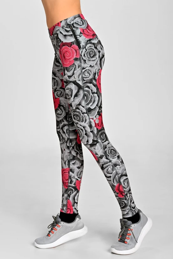 Insulated running leggings Dynamic Ornamo Roses - packshot