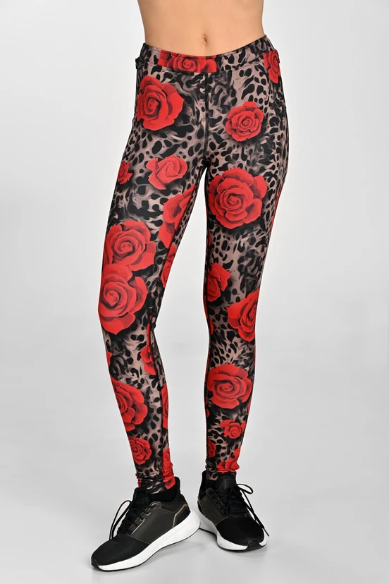 Insulated running leggings Dynamic Selva Roses - packshot