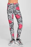 Legginsy regular Dynamic do biegania Ornamo Roses