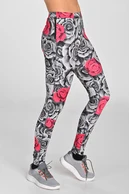 Legginsy regular Dynamic do biegania Ornamo Roses - packshot