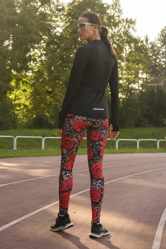 Legginsy regular Dynamic do biegania Selva Roses - packshot