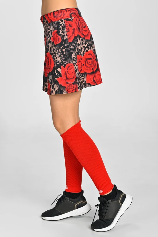 Pleated sport skirt with leggings Selva Roses Sand - packshot