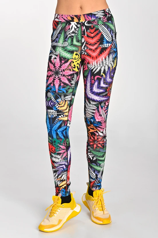 Regular Running Leggings Dynamic Mosaic Fern - packshot