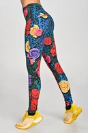 Regular Running Leggings Dynamic Selva Roses Cobalt - packshot