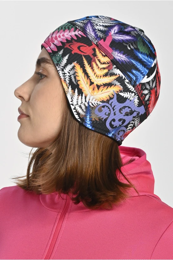 Short hat with earflaps Mosaic Fern - packshot