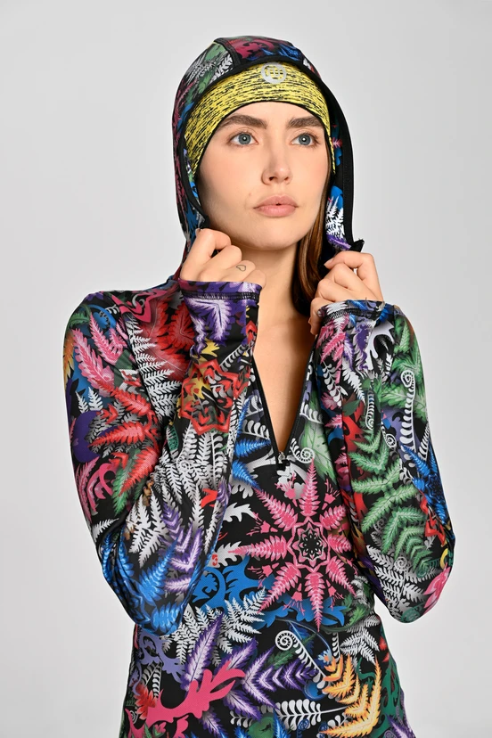 Termoaktywna bluza z kapturem Mosaic Fern - packshot