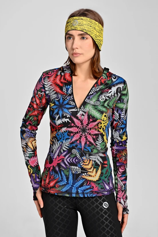 Termoaktywna bluza z kapturem Mosaic Fern - packshot