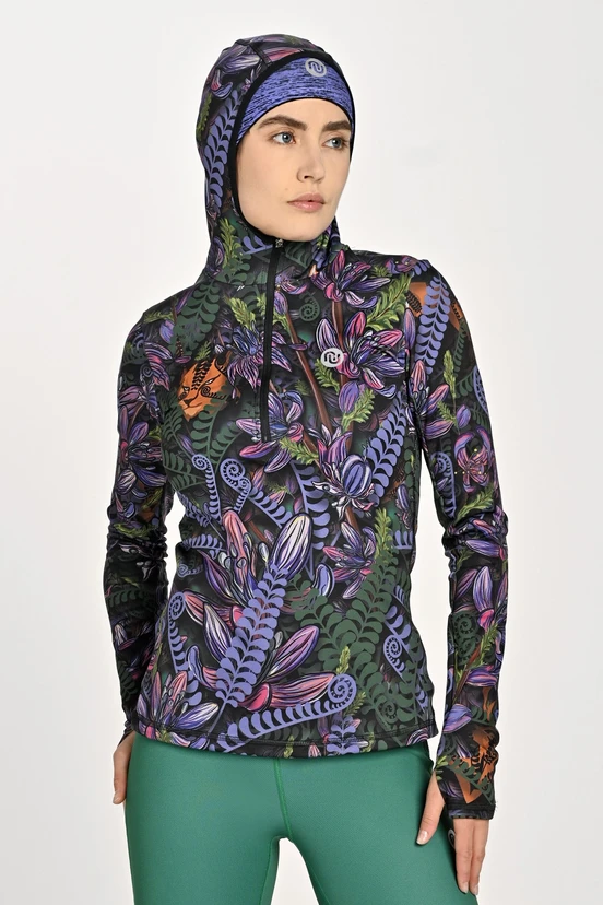 Termoaktywna bluza z kapturem Purple Ling - packshot