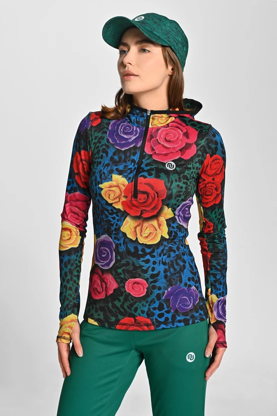 Termoaktywna bluza z kapturem Selva Roses Cobalt - packshot