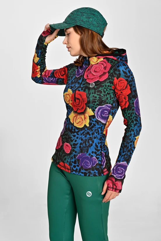 Thermoactive hoodie Selva Roses Cobalt - packshot