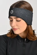 Thermoactive sports headband with ear pads Melange Black - packshot