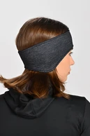 Thermoactive sports headband with ear pads Melange Black - packshot