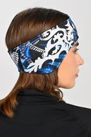 Thermoactive sports headband with ear pads Mosaic Fern Blue - packshot