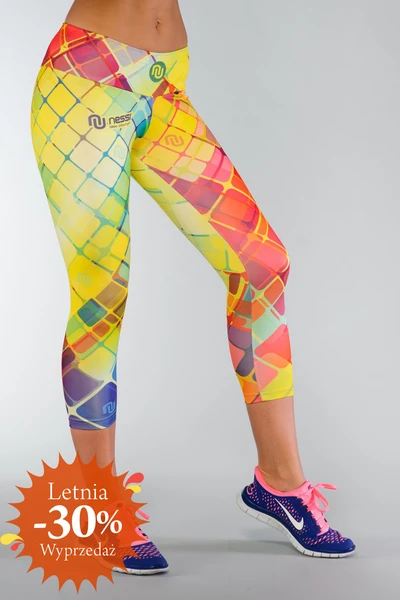 Getry Kolorowe Legginsy 3/4 - OSTK-01 - Sample