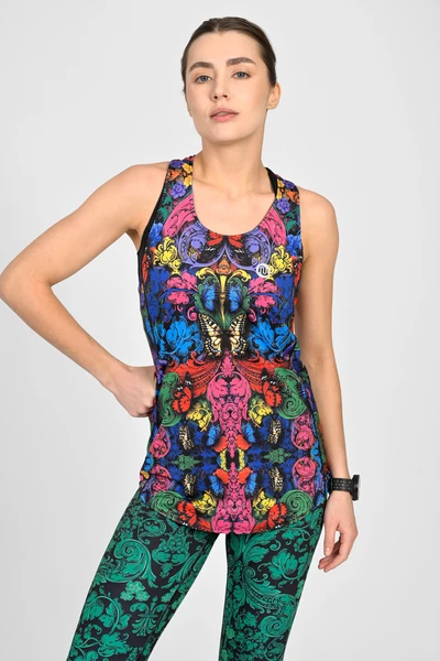 Biodegradable women's boxer tank top Mosaic Ritmo