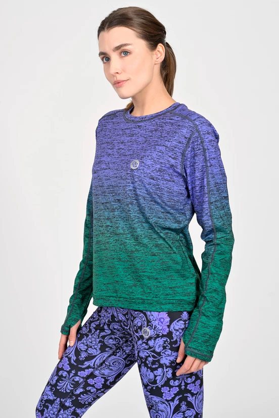 Blouse Basic Melange Verde-Viola - packshot