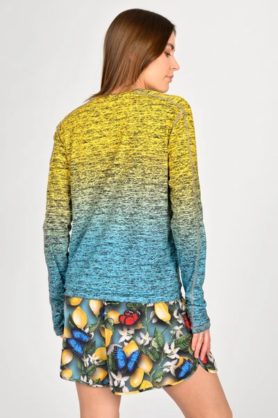 Halenka Basic Melange Turchese-Limone