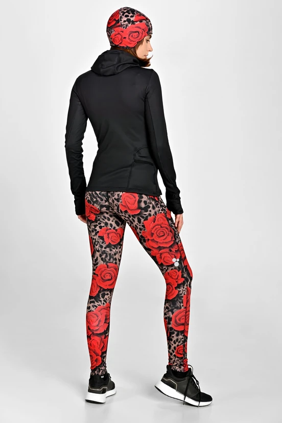 Insulated running leggings Dynamic Selva Roses - packshot