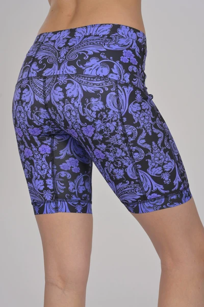 Short leggings with stabilizing tapes Ornamo Viola