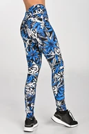 Leggings regular with waistband Pro Mosaic Fern Blue - packshot