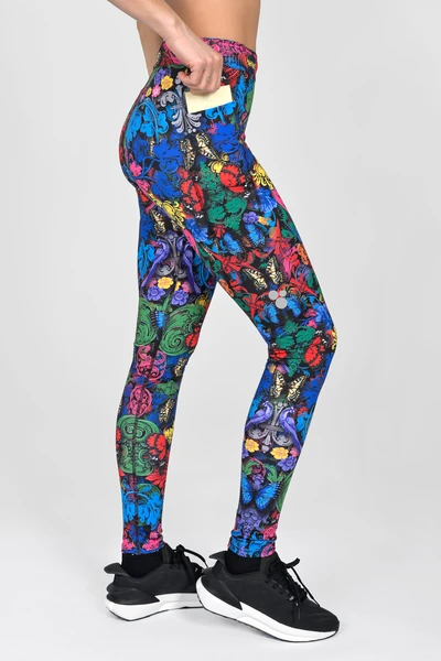 Legginsy Dual Space z kieszeniami po bokach Mosaic Ritmo