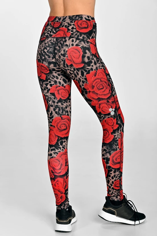 Legginsy ocieplane Dynamic do biegania Selva Roses - packshot