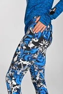 Legginsy regular Dynamic do biegania Mosaic Fern Blue - packshot