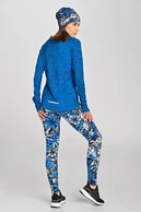 Legginsy regular Dynamic do biegania Mosaic Fern Blue - packshot