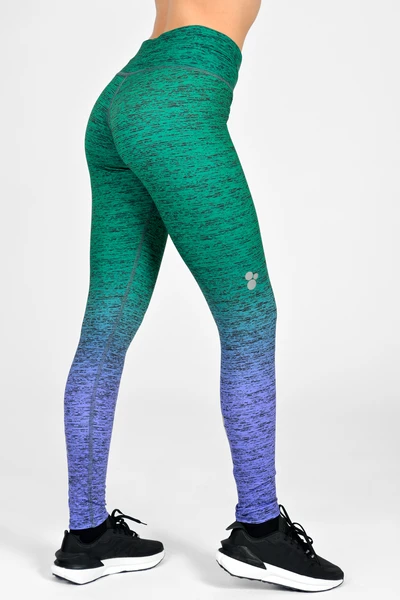 Legginsy regular z pasem Pro Melange Verde-Viola