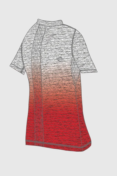 Preorder Dámské sportovní triko s zipem Melange White-Red