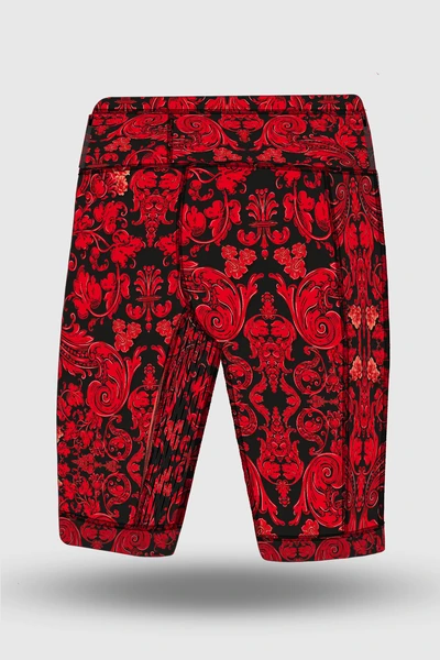 Preorder Krótkie legginsy z taśmami stabilizującymi Ornamo Red