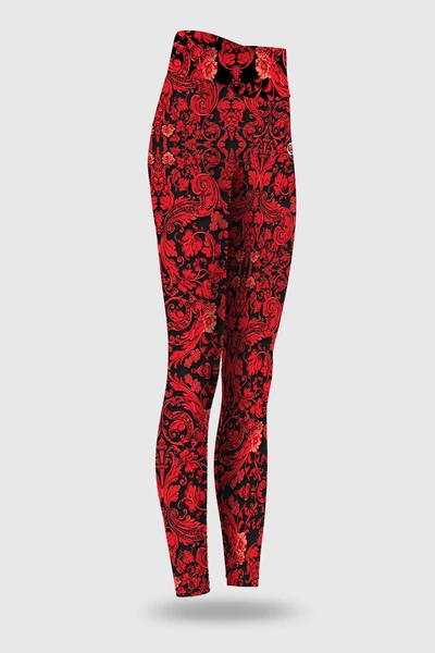Preorder Legíny regular s pásem Basic Ornamo Red