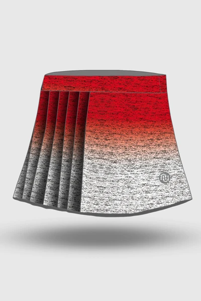 Preorder Sportovní sukně s legínami plisé Melange Red-White
