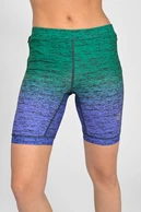 Short leggings with stabilizing tapes Melange Verde-Viola - packshot