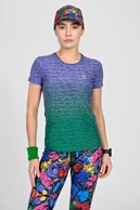 Sportovní tričko Basic Melange Verde-Viola - packshot