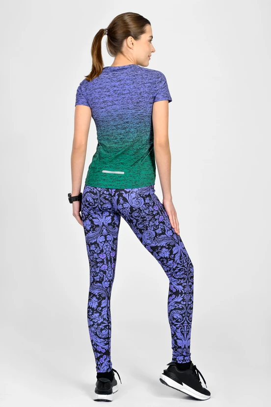 Sportovní tričko Basic Melange Verde-Viola - packshot