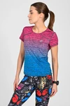 Sports T-shirt Basic Melange Azzurro-Rosa