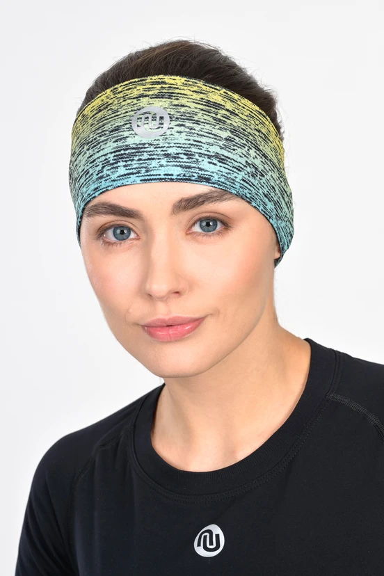 Sports headband Melange Turchese-Limone - packshot