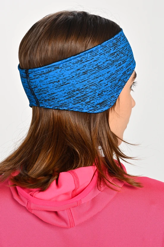 Thermoactive sports headband with ear pads Melange Cobalt - packshot