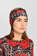 Thermoactive sports headband with ear pads Roses - packshot