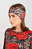 Thermoactive sports headband with ear pads Roses - packshot