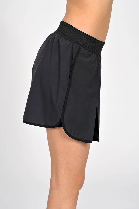 Women's sports shorts with leggings Black - packshot