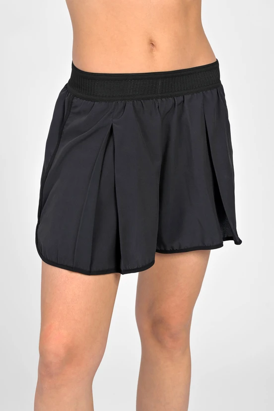 Women's sports shorts with leggings Black - packshot