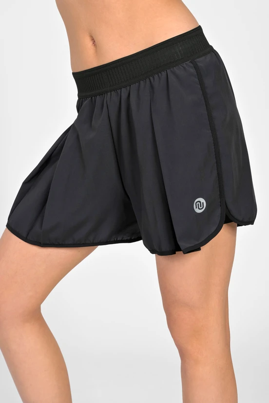 Women's sports shorts with leggings Black - packshot